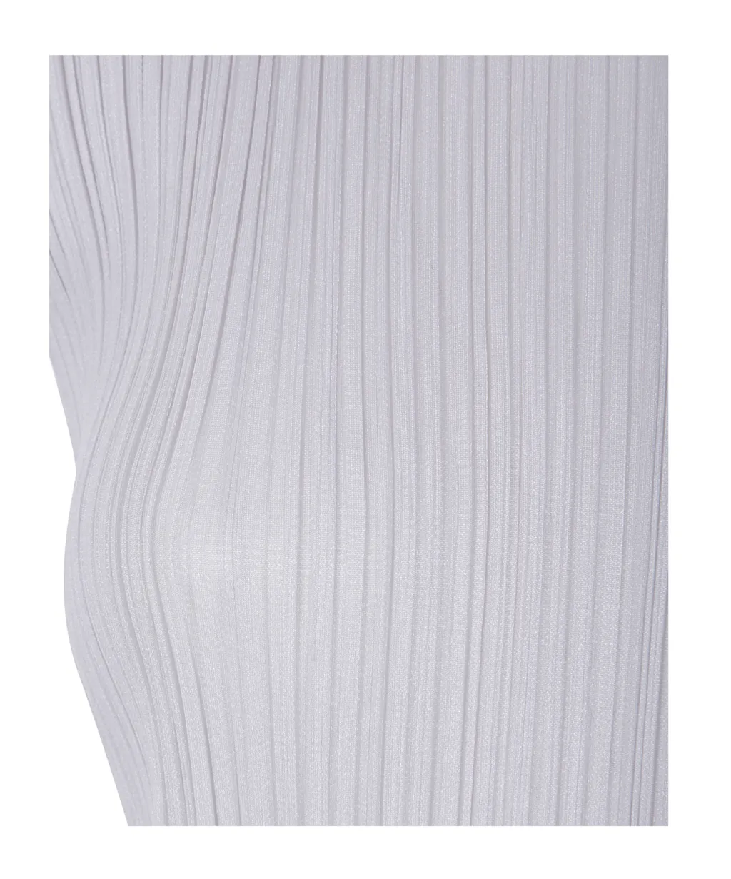 Plissé-Effect Midi Dress