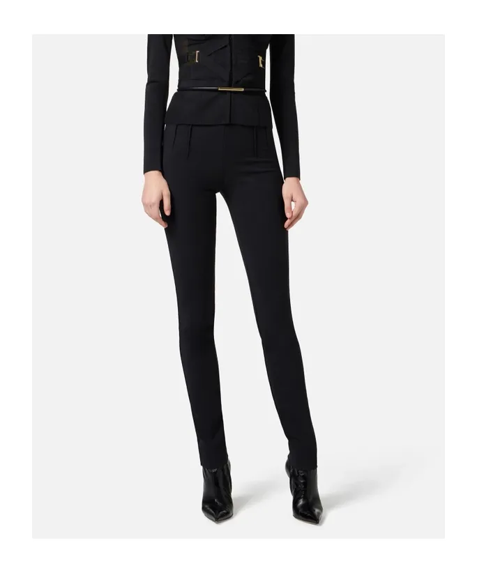 Elisabetta Franchi Belt Detailed Slim Fit Trousers