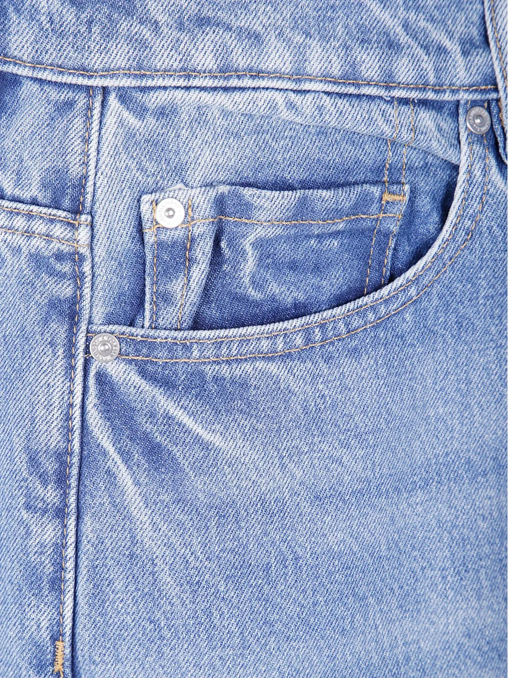 Denim Trousers With Belt Loops