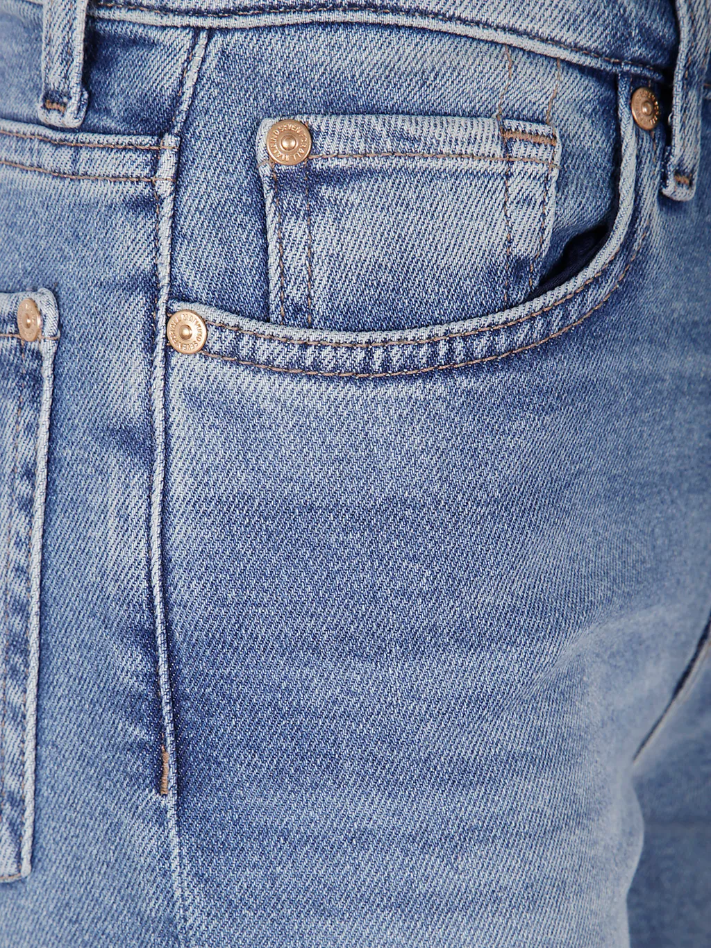 Denim Trousers With Belt Loops