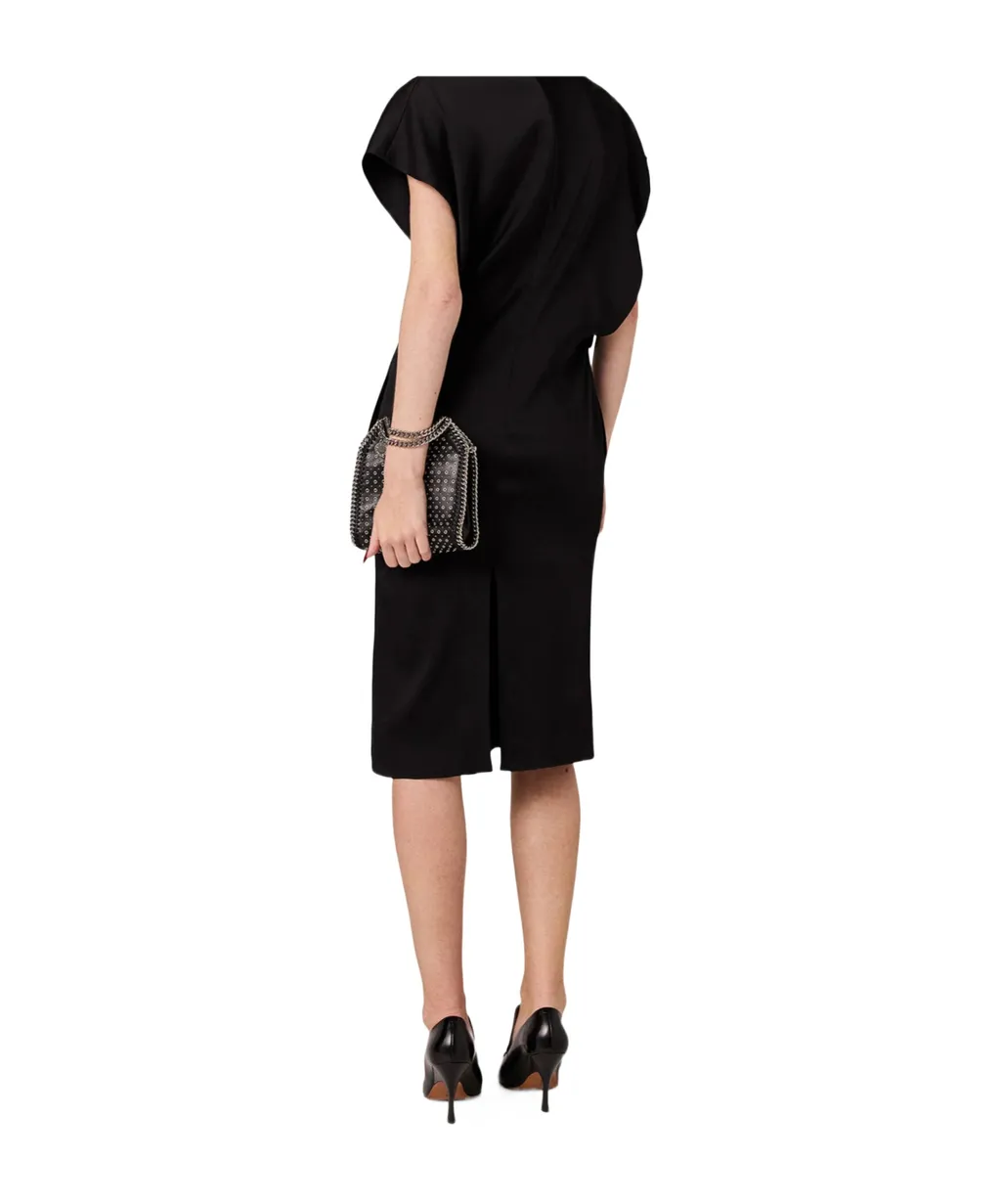 Stella Mccartney Deep V Cap Sleeved Midi Dress