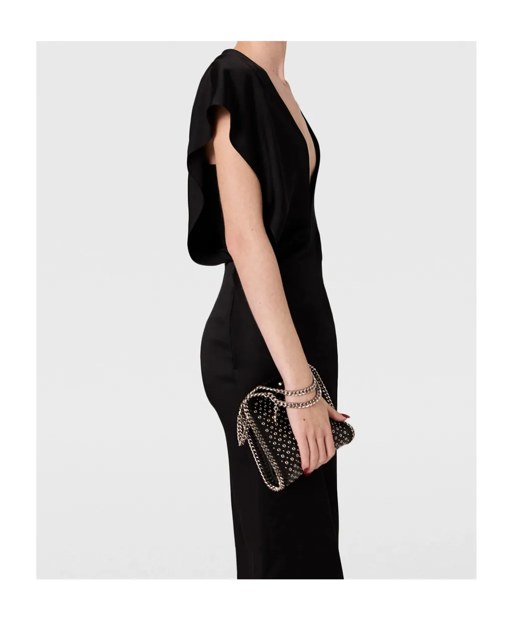 Stella Mccartney Deep V Cap Sleeved Midi Dress