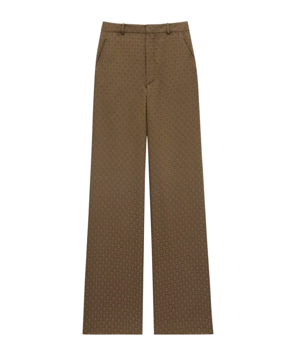 Saint Laurent Medallion Jacquard Mid-Rise Pants