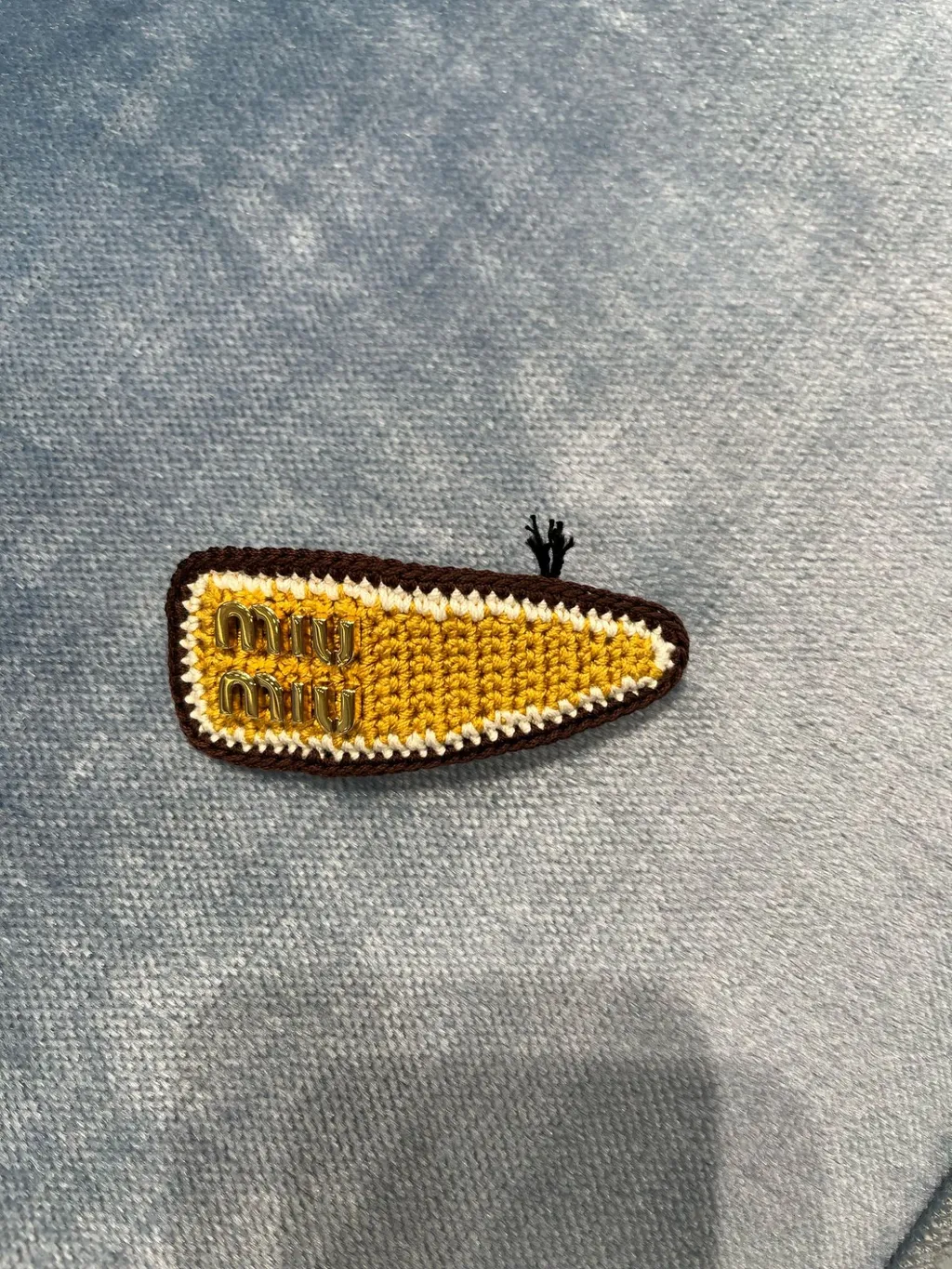 Miu Miu Logo-Lettering Crochet Hair Clip