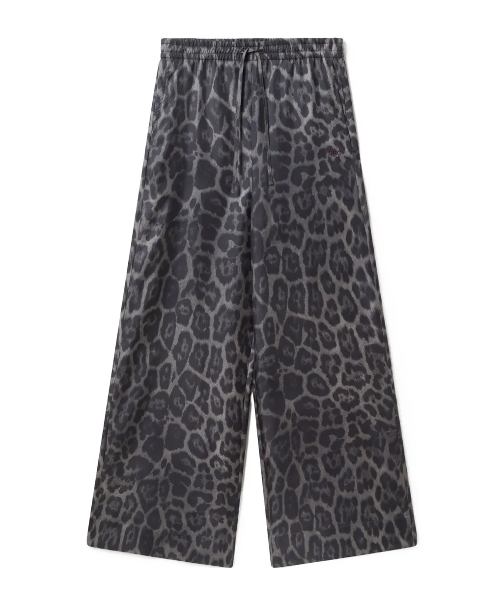 Stella Mccartney Oversized Drawstring Leopard Printed Trousers