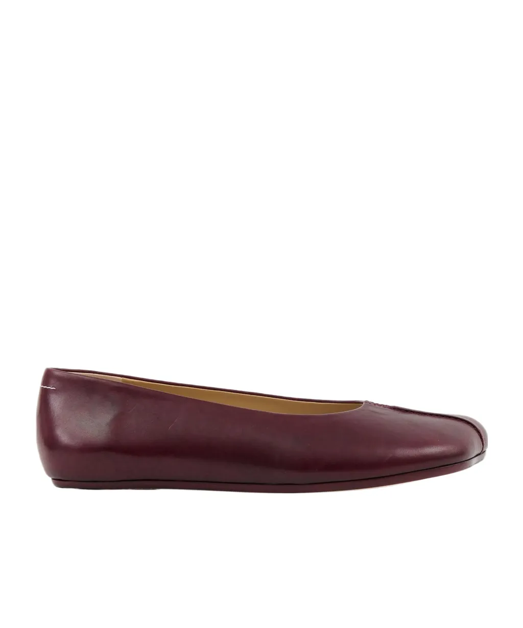 Stitch-Out Leather Ballerinas
