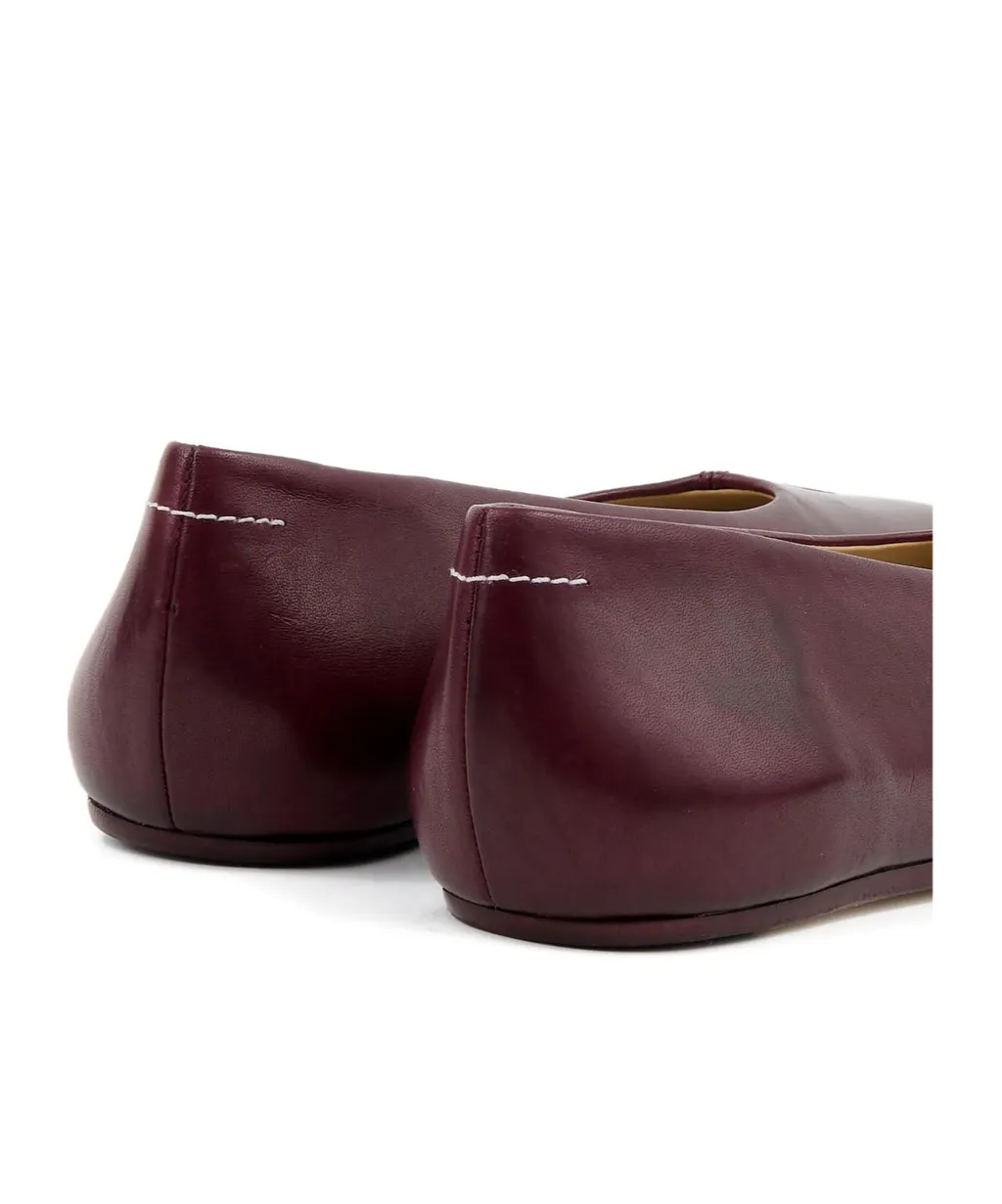 Stitch-Out Leather Ballerinas