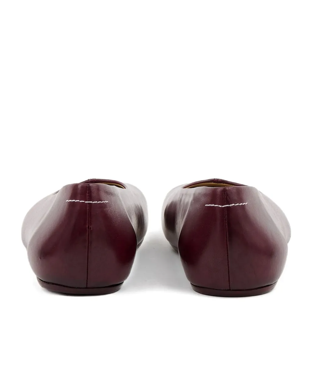 Stitch-Out Leather Ballerinas