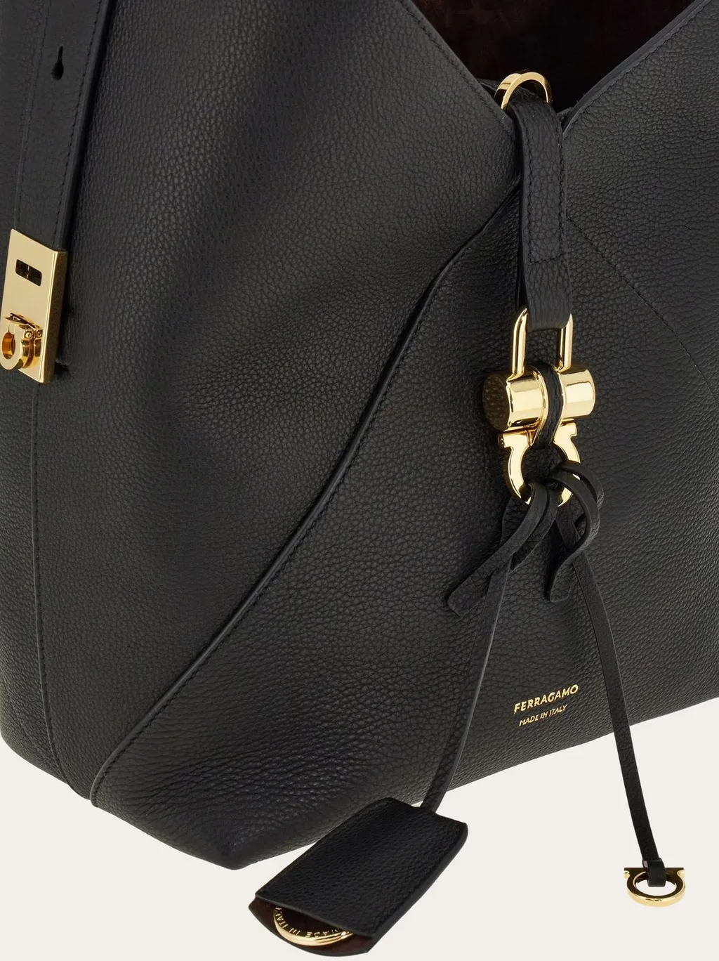 Ferragamo V-Shaped Hobo Bag