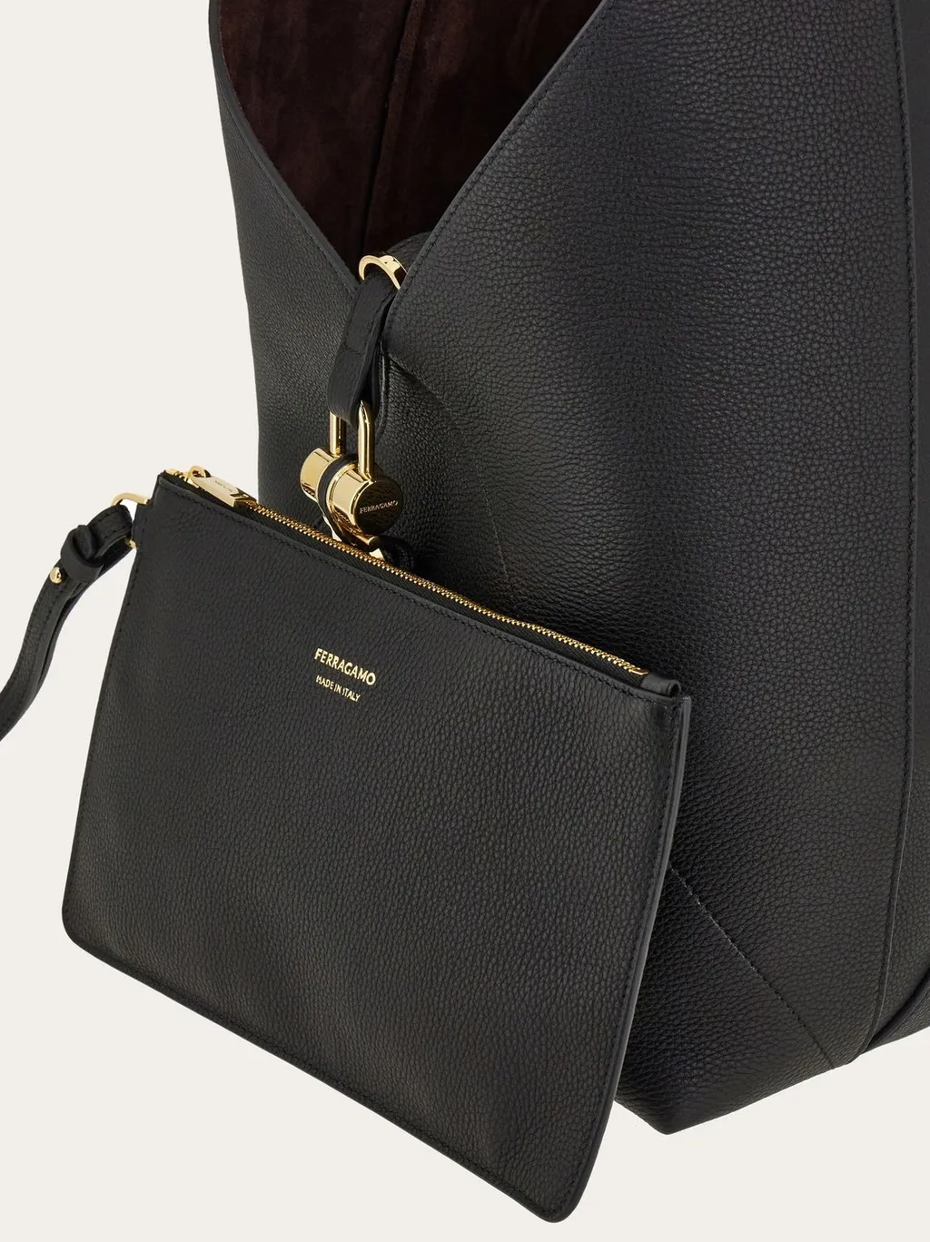 Ferragamo V-Shaped Hobo Bag
