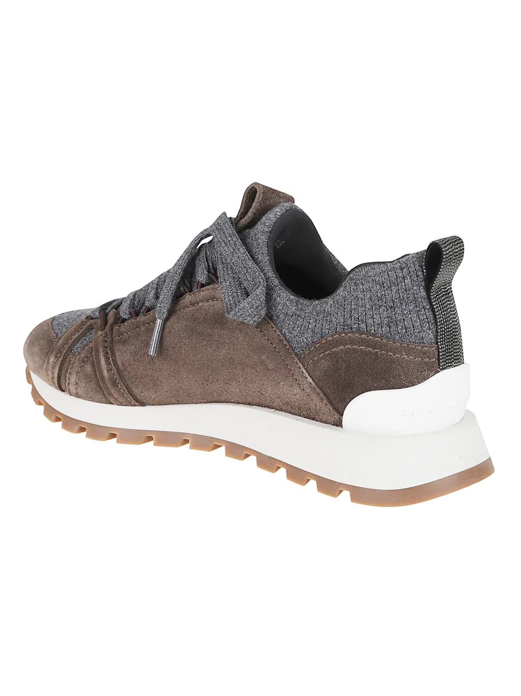 Panelled Lace-Up Sneakers