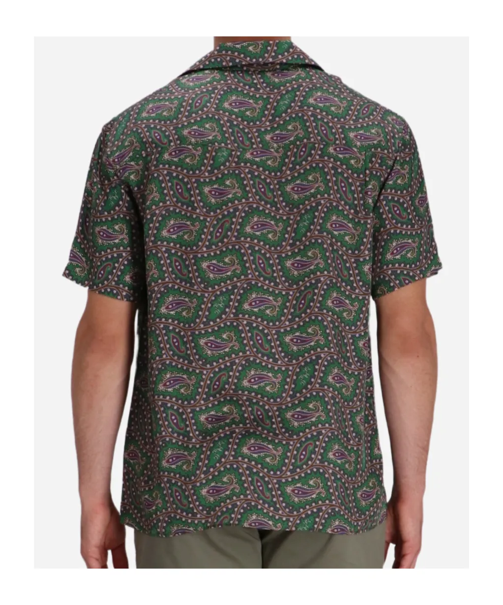 Paisley-Print Short-Sleeve Shirt