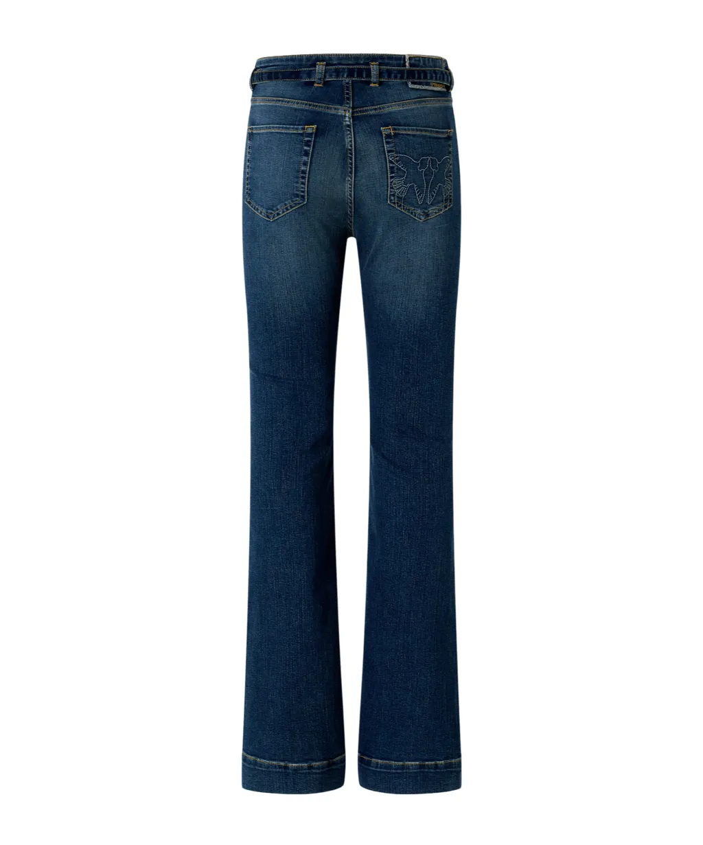 Pinko Logo Belted Jeans