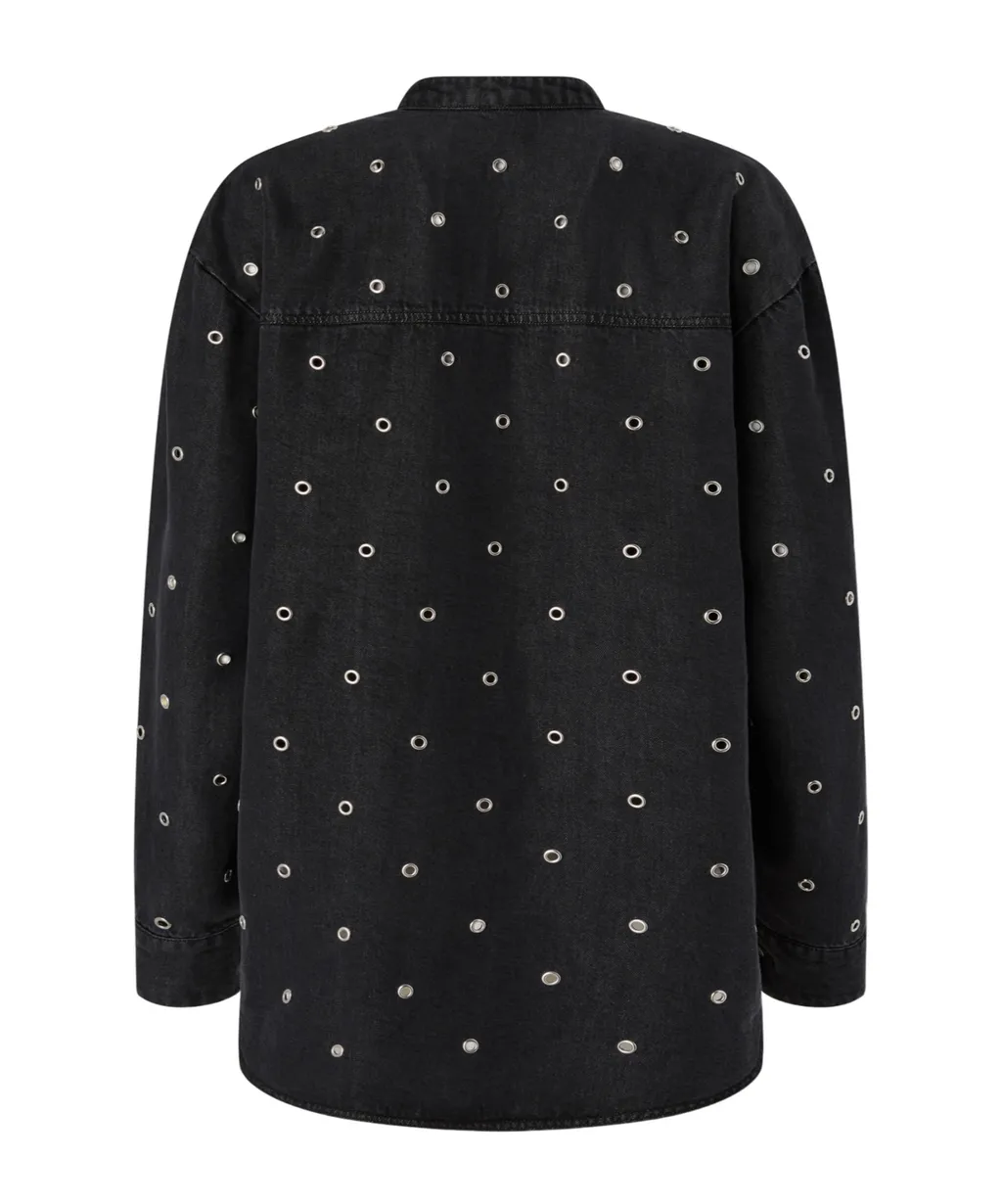 Eyelet V-Neck Top