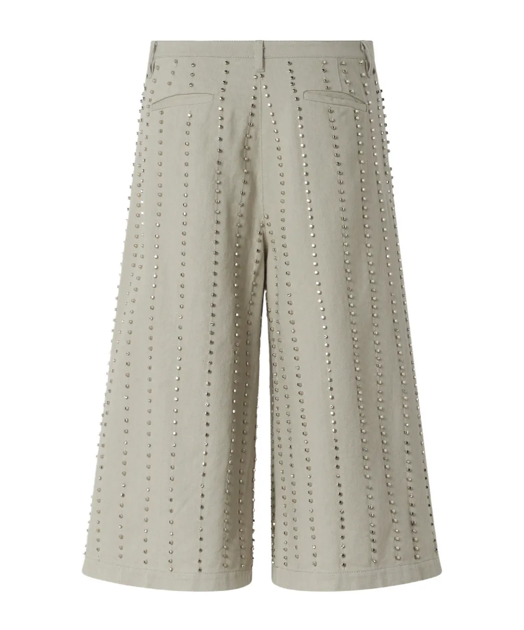 Embellished Cropped Trousers
