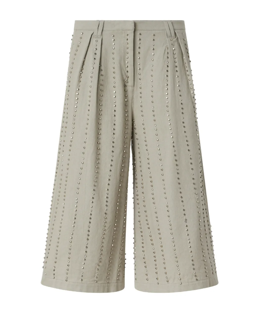 Embellished Cropped Trousers