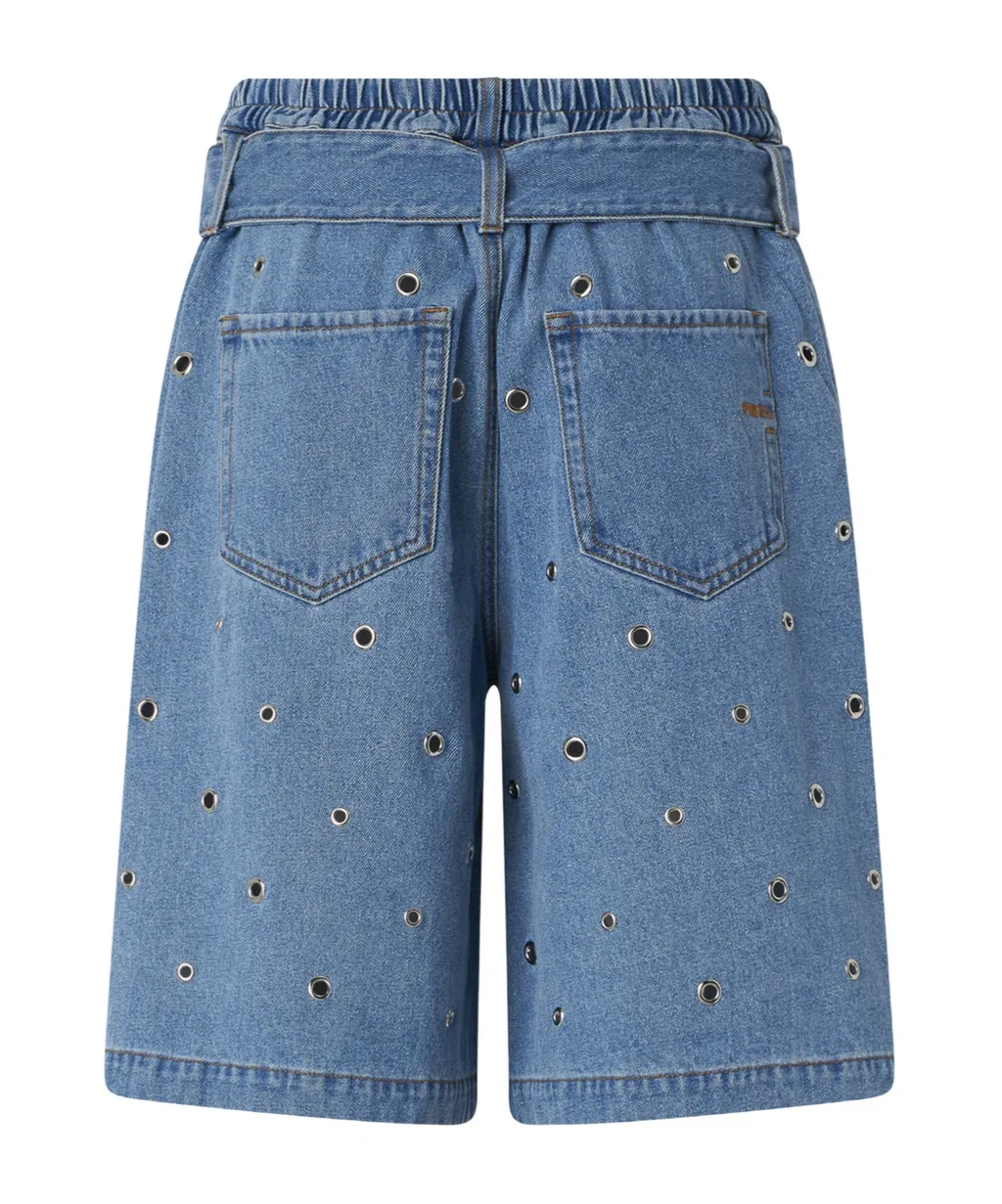 Eyelet Belted Skirt