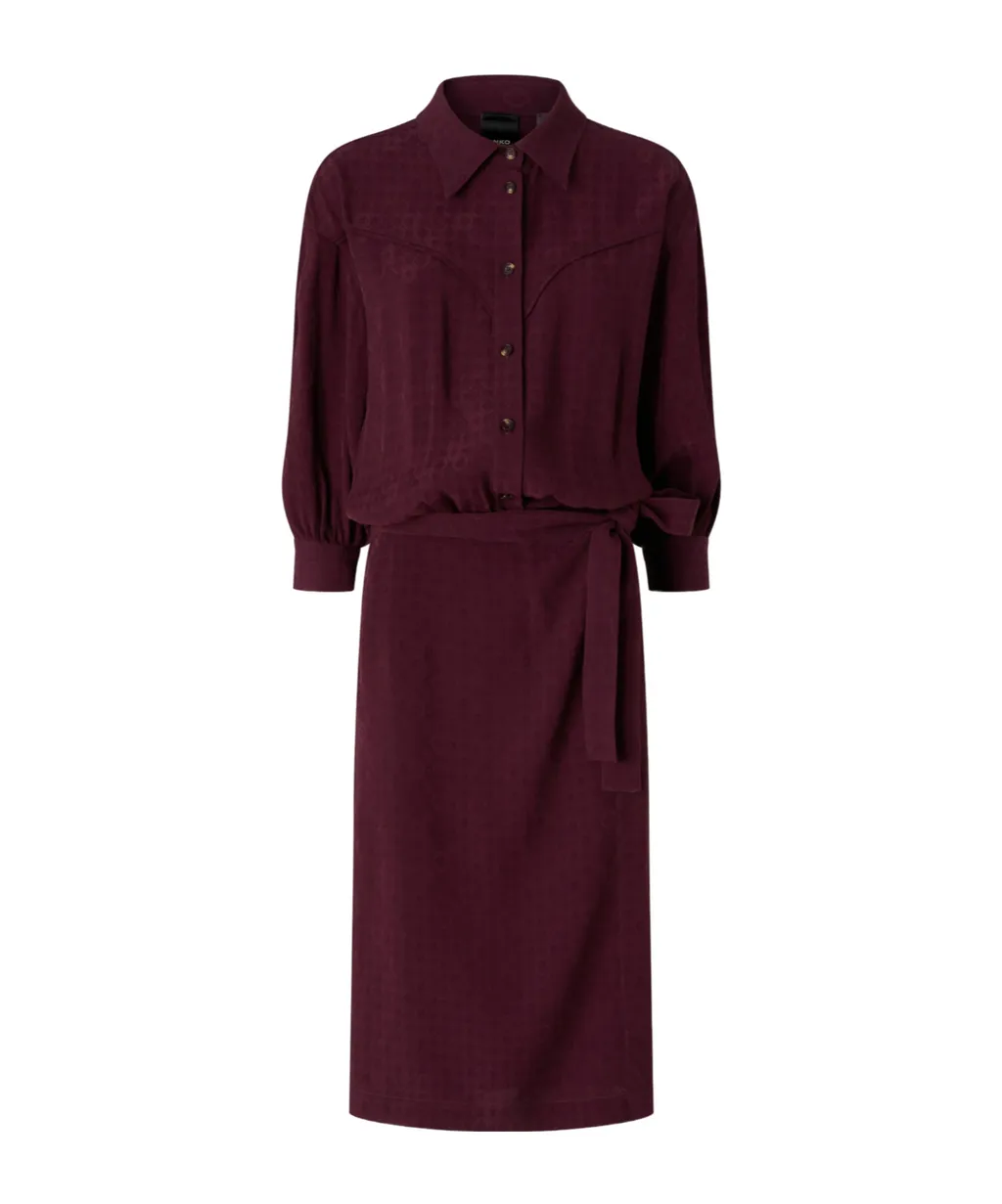 Tie-Waist Shirt Midi Dress