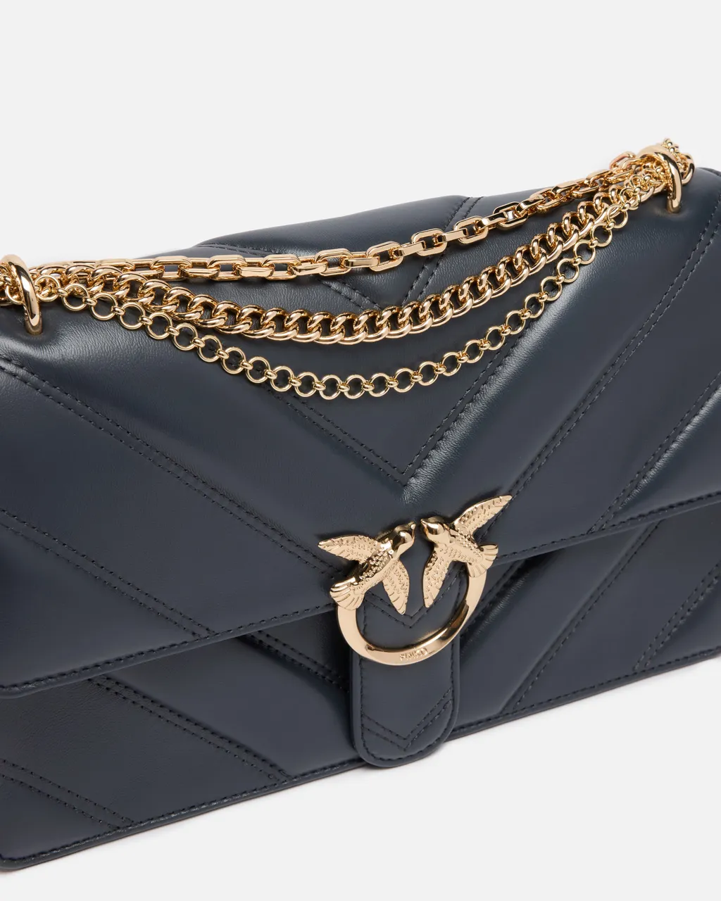 Logo Quilted Shoulder Bag