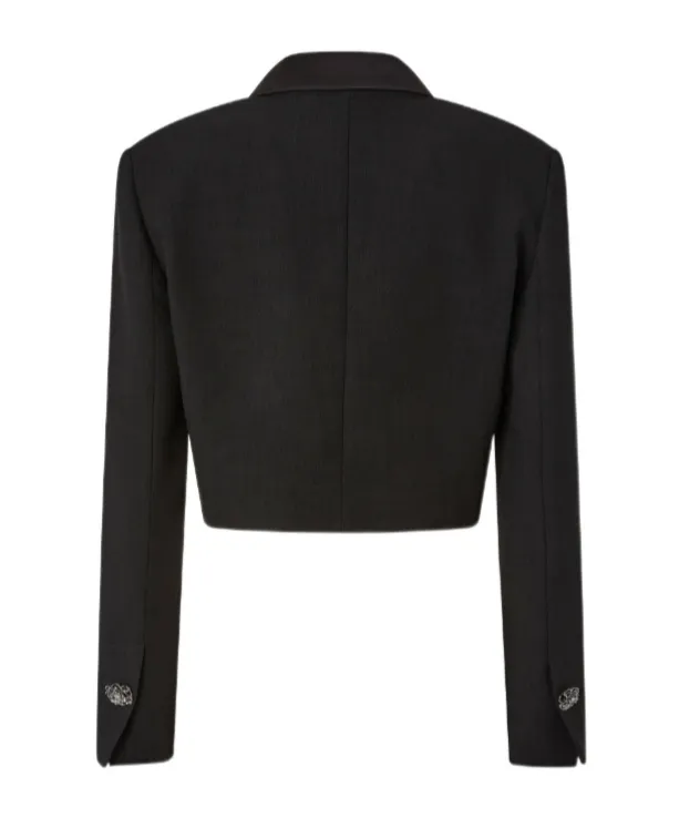 Shawl Lapel Cropped Jacket