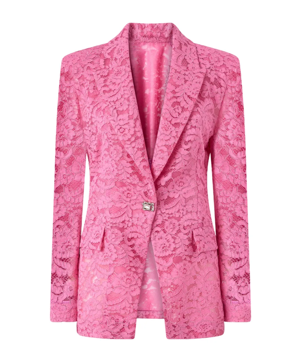 V-Neck Long-Sleeved Suit Jacket