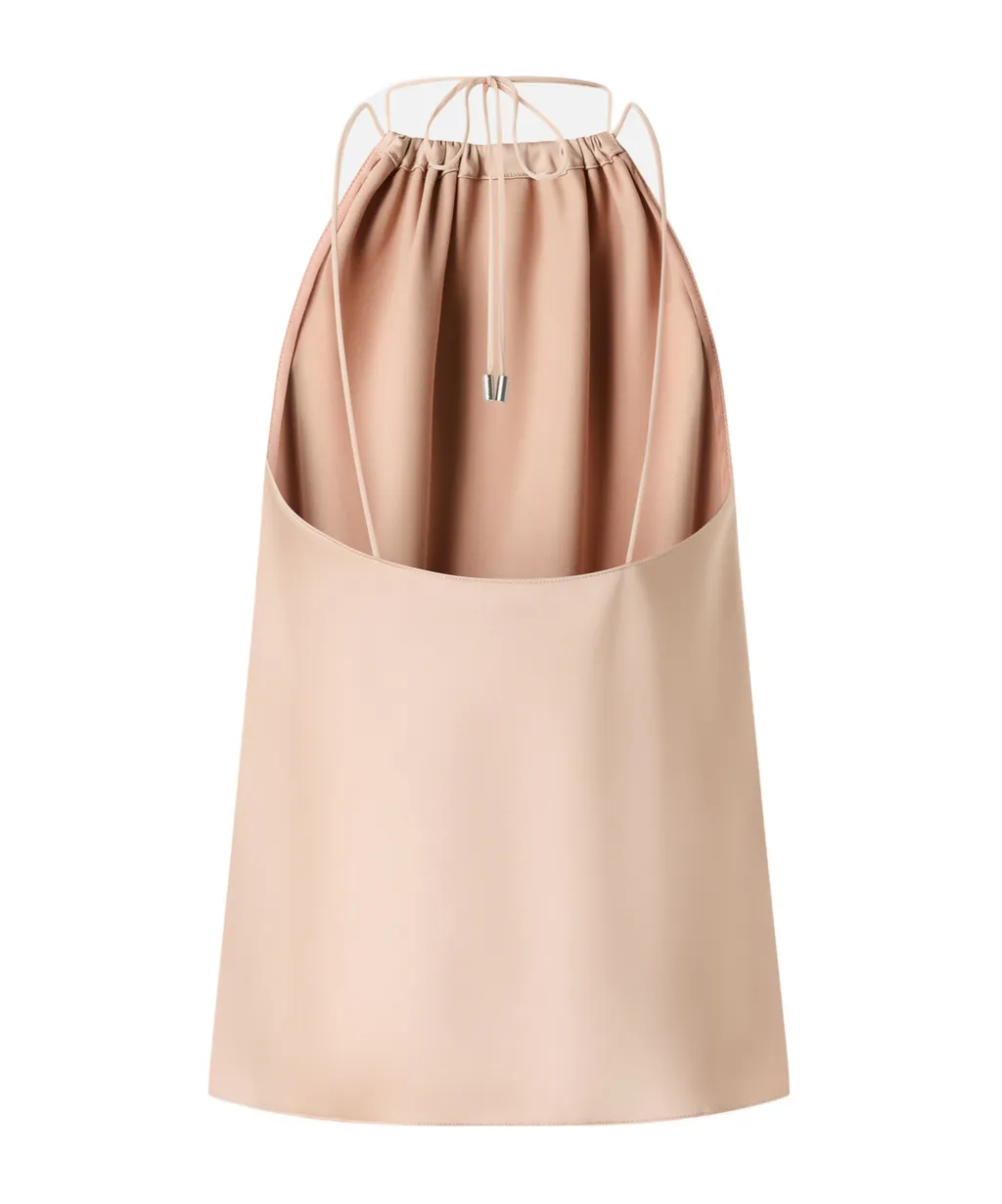 Pinko Gathered-Neckline Adjustable Strap Blouse