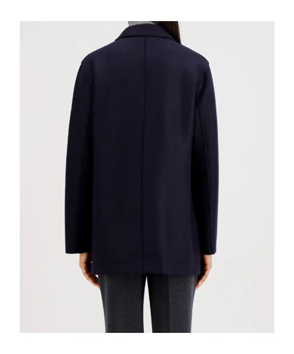 Gold-Button Double-Breasted Coat