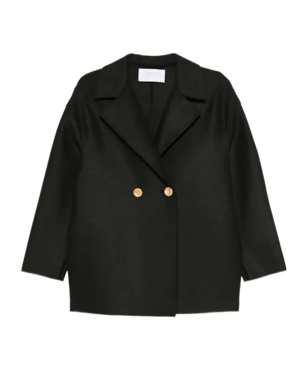 Virgin-Wool Double-Breasted Coat