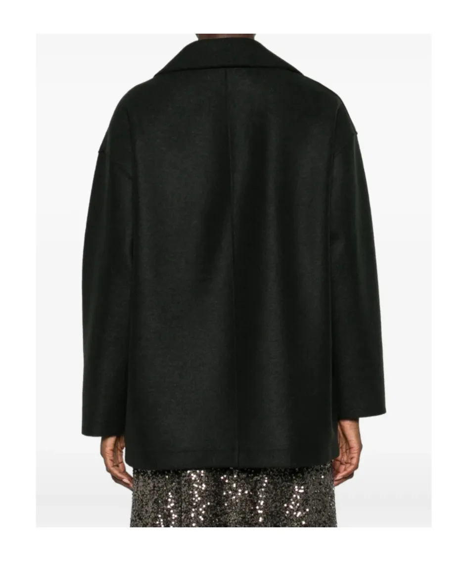 Virgin-Wool Double-Breasted Coat