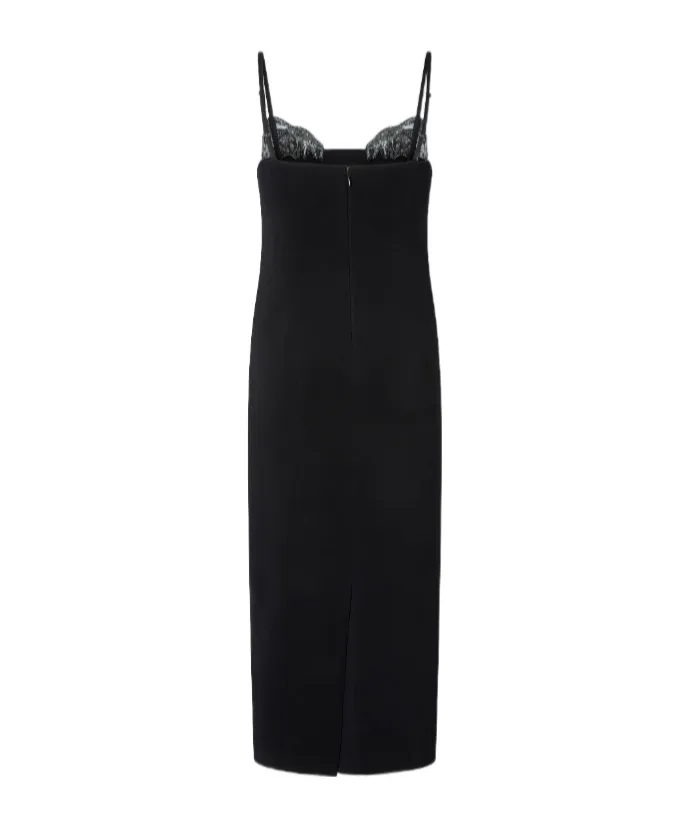 Layered-Effect Embellished Dress