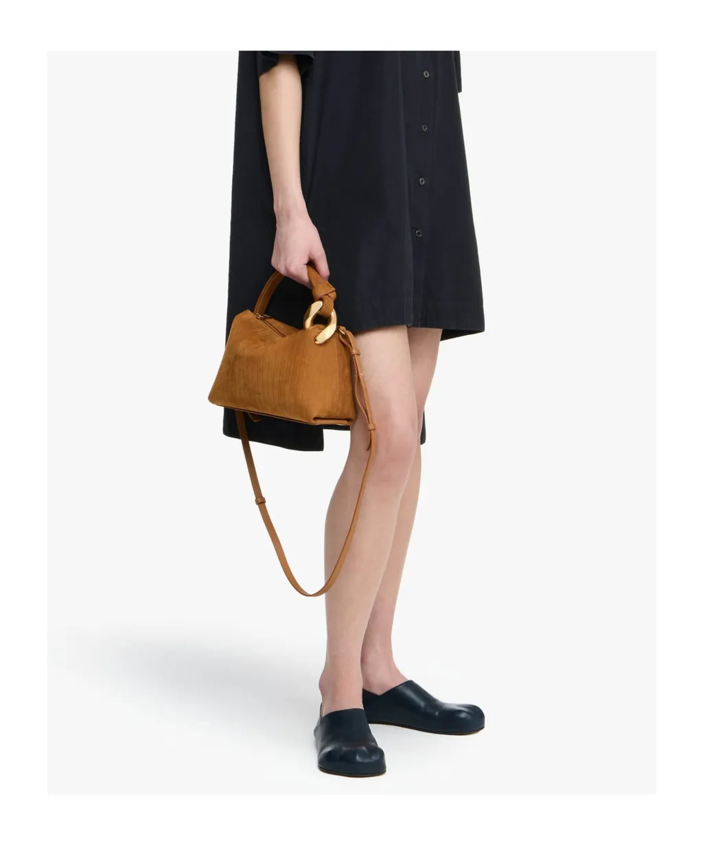 Jwa Corner Suede Tote Bag