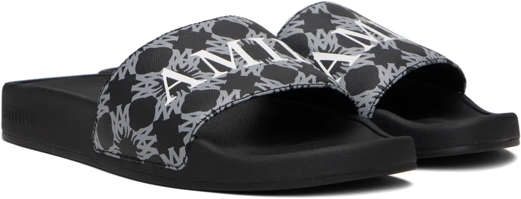 Amiri Logo-Plaque Slip-On Slides