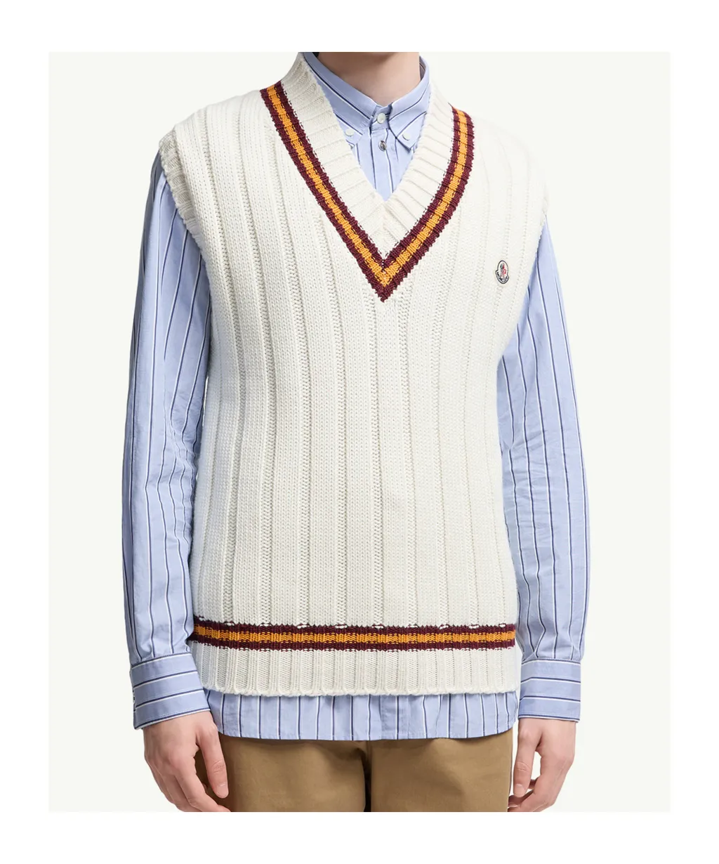 Moncler V-Neck Knitted Vest