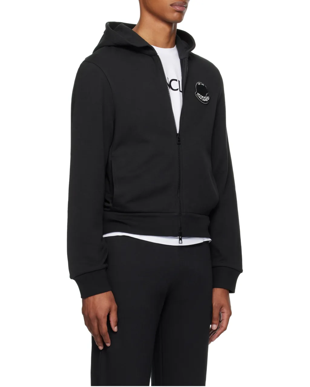Moncler Logo Patch Zipped Hoodie