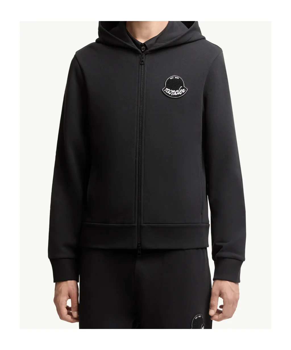 Moncler Logo Patch Zipped Hoodie