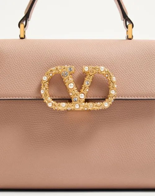 Valentino Vsling Foldover Top Small Tote Bag