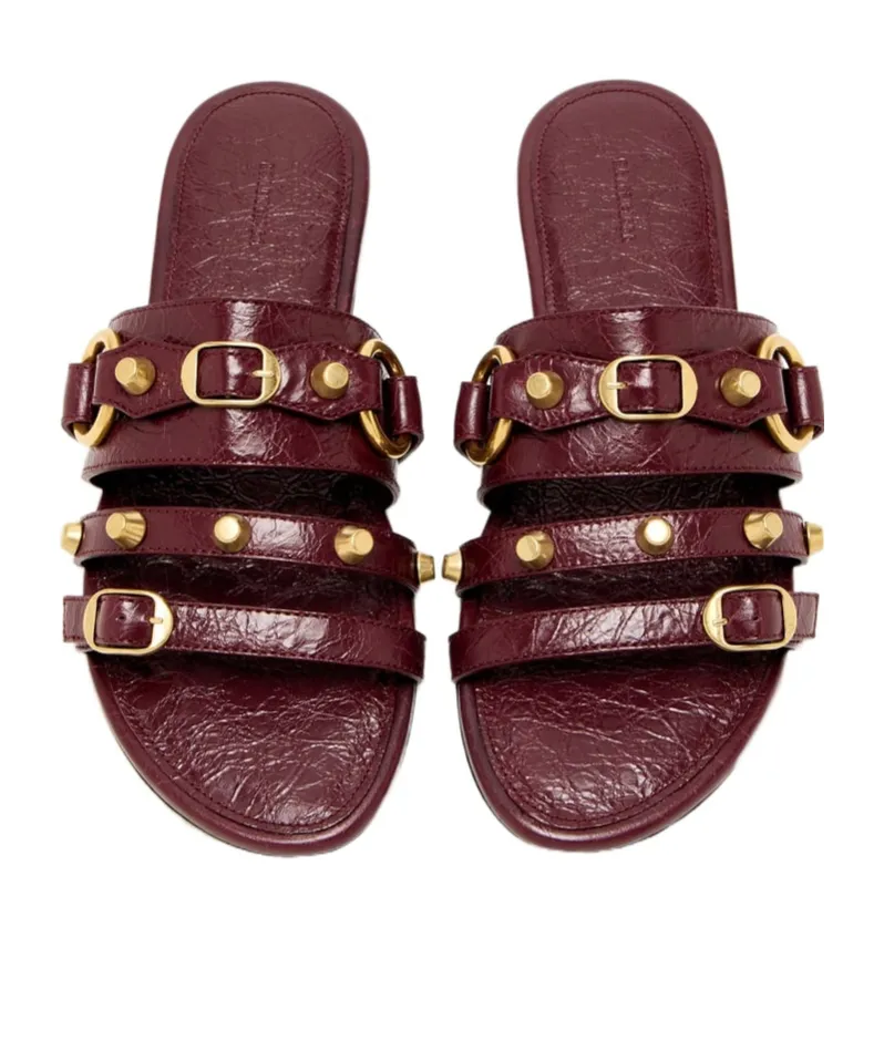 Stud Detailed Slip-On Sandals