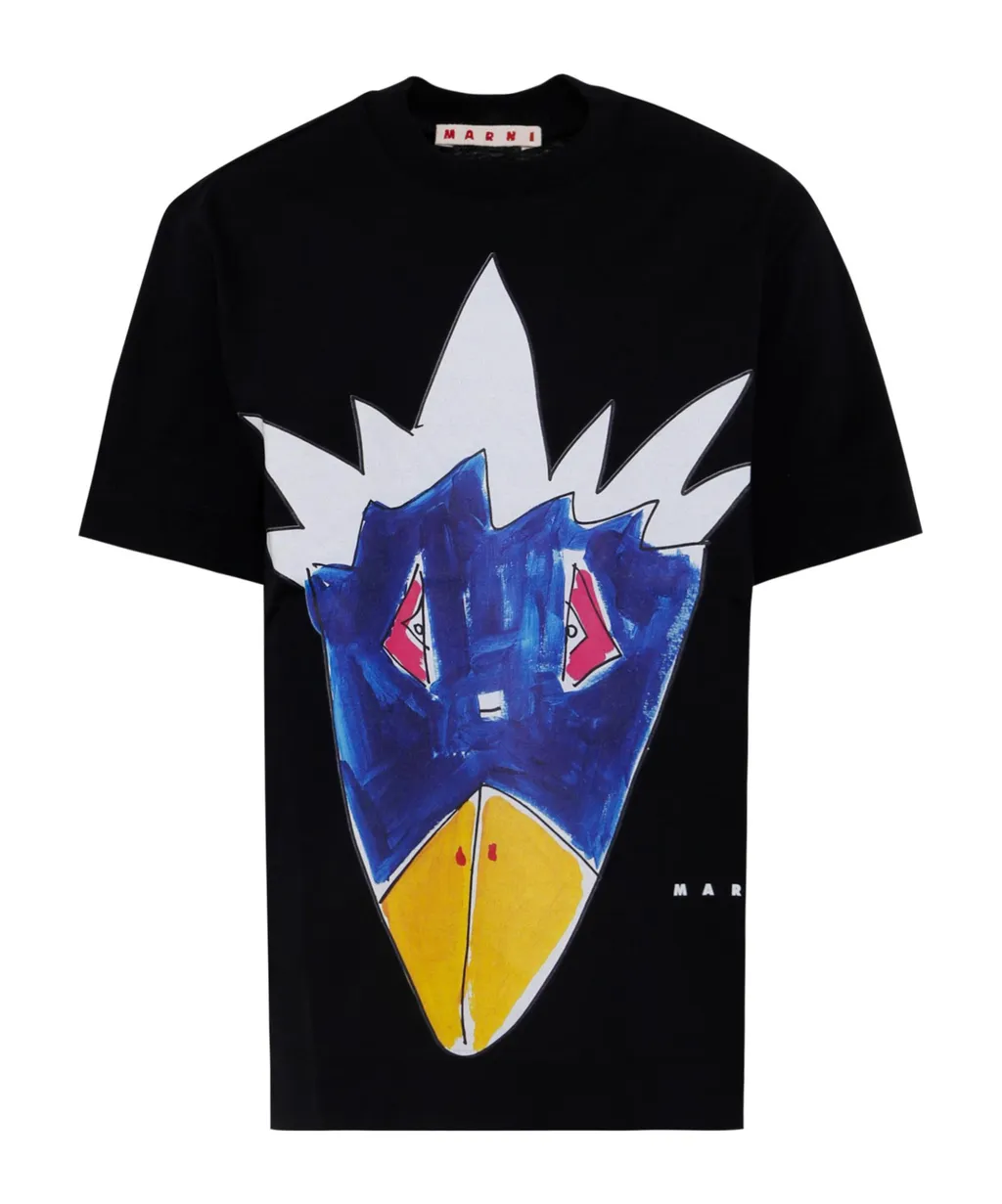 Marni Kids Logo-Printed Crewneck T-Shirt