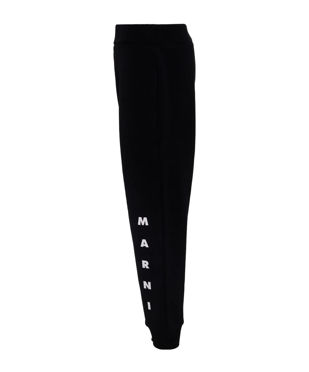 Marni Kids Logo-Printed Fleece Jogger Pants