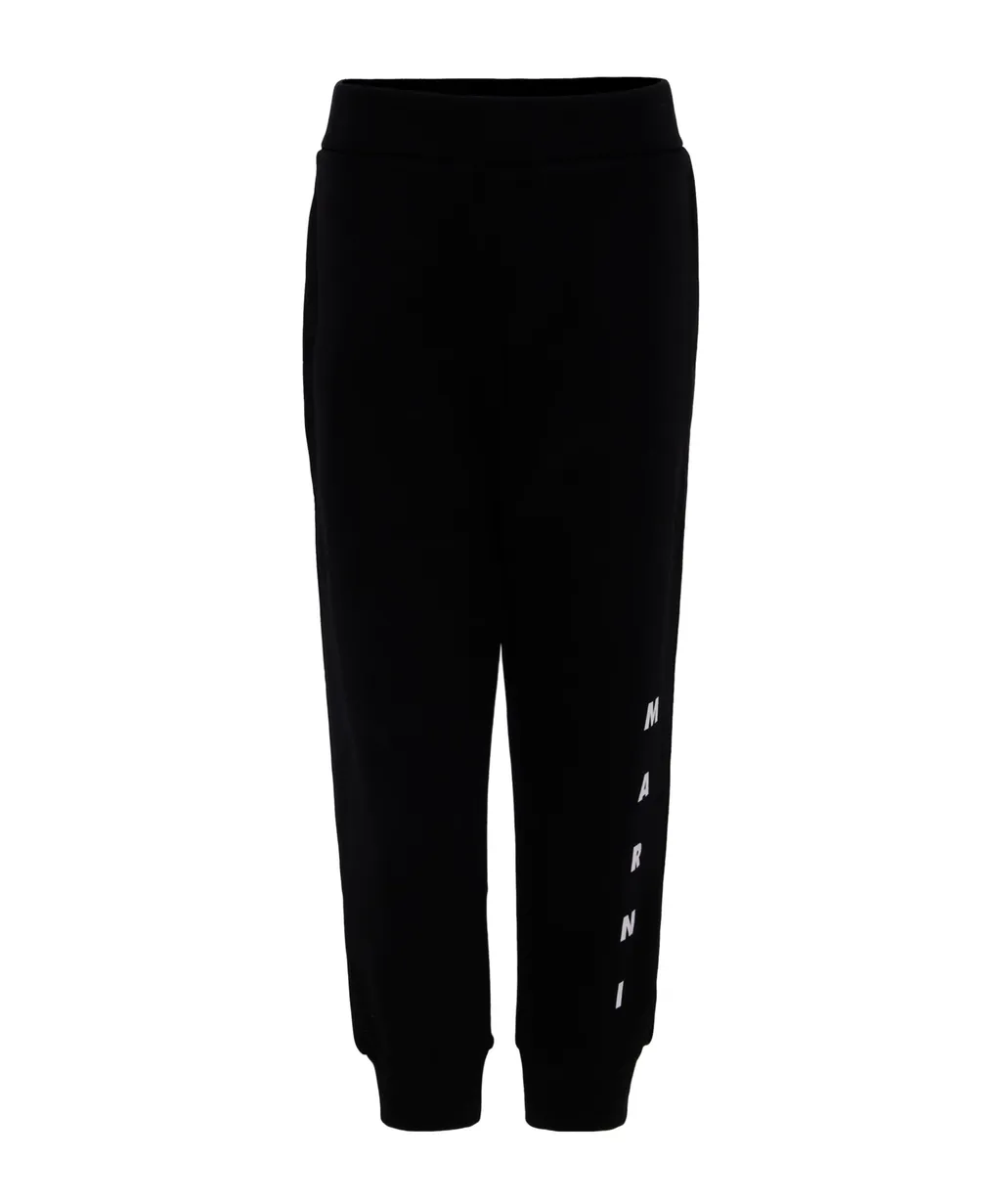 Marni Kids Logo-Printed Fleece Jogger Pants