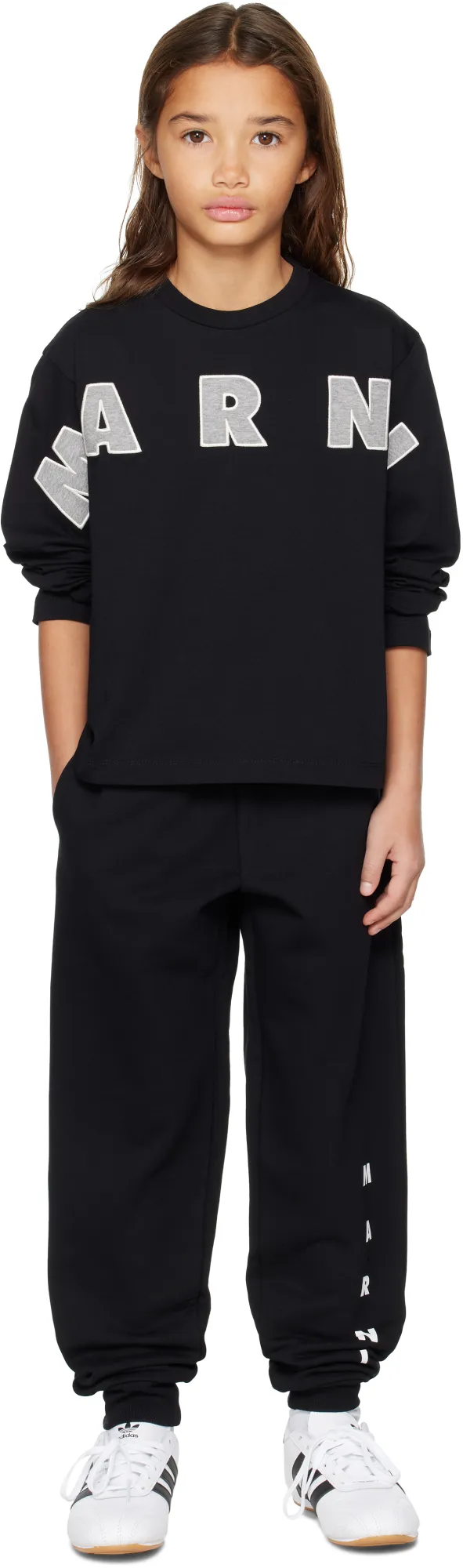 Marni Kids Logo-Printed Fleece Jogger Pants