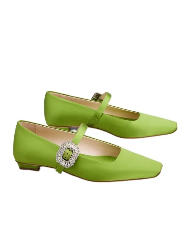Belle Vivier Mary Janes In Satin