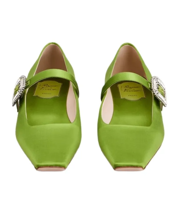 Belle Vivier Mary Janes In Satin