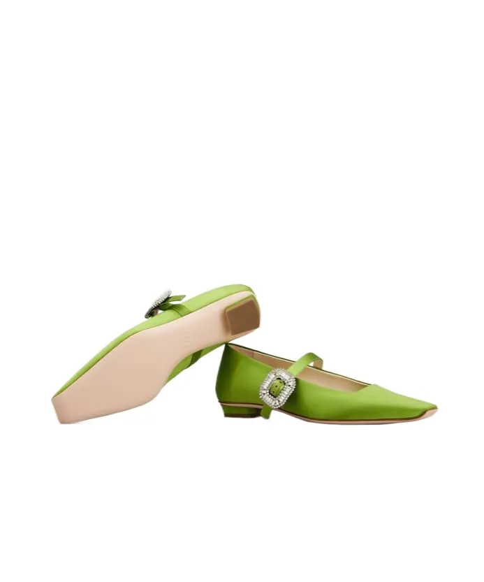 Belle Vivier Mary Janes In Satin