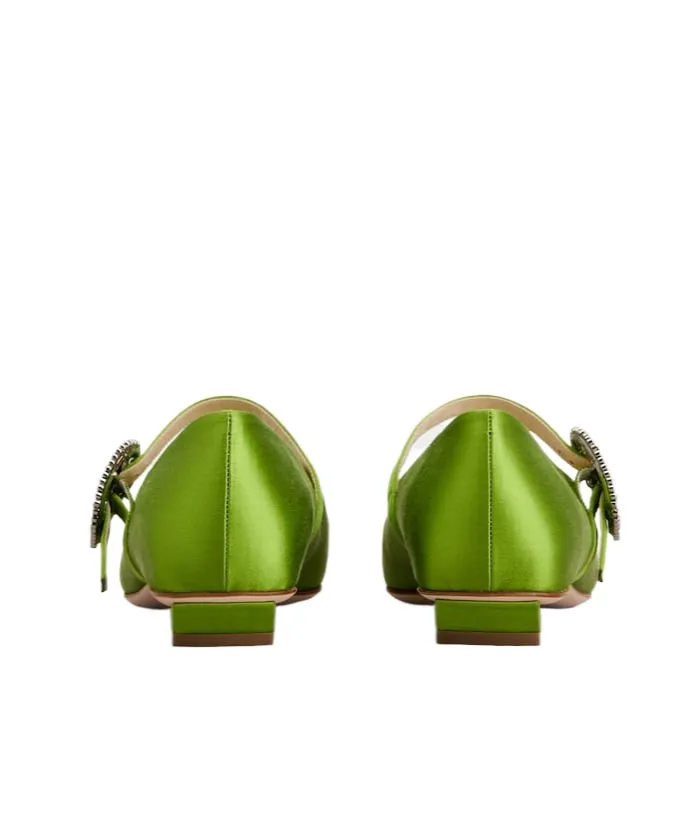 Belle Vivier Mary Janes In Satin