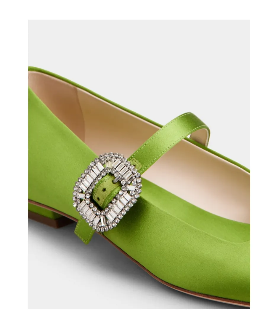 Belle Vivier Mary Janes In Satin