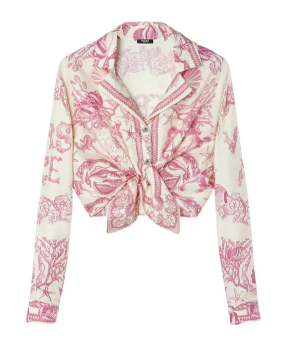 Versace Barocco Printed Cropped Shirt