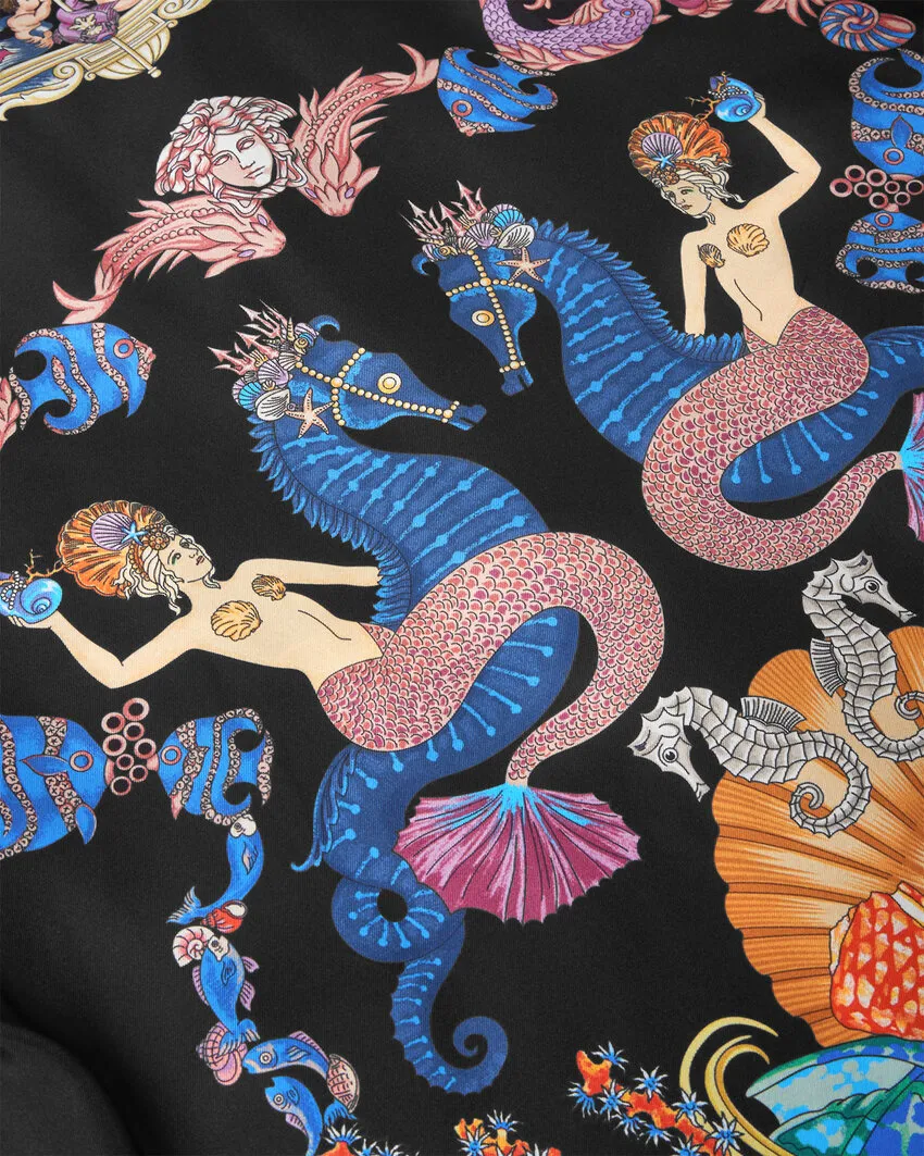 Versace Coral Theatre Printed Short-Sleeved Shirt