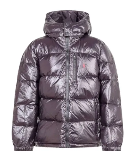Zip-Up Hooded Down Jacket