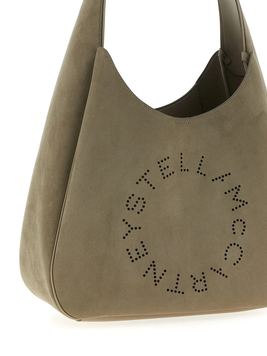 Stella Mccartney Logo Perforated Shoulder Bag